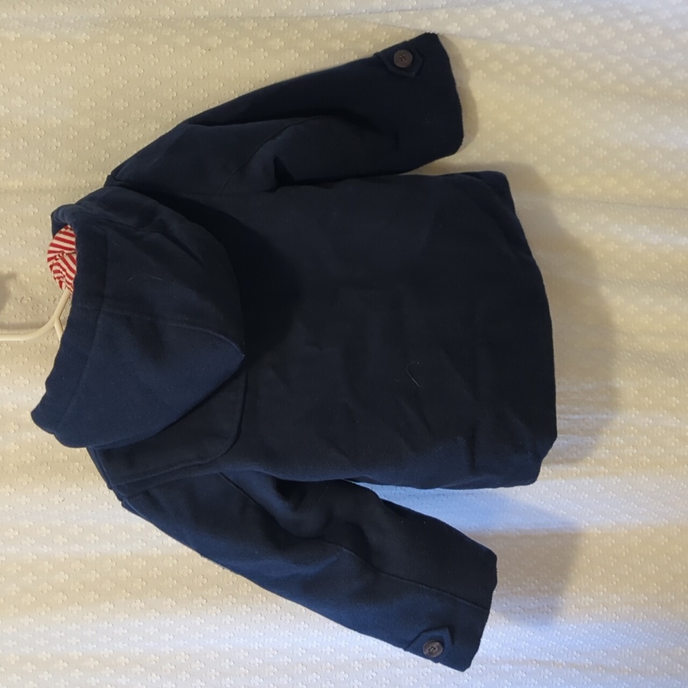 JoJo Maman Bebe Navy Blue Hooded Duffel Coat, Size 2-3 Years - Picture 3 of 7